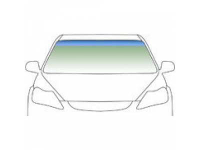 KIA RIO 2005- СТЕКЛО ВЕТРОВОЕ ЗЕЛЕНОЕ/ГОЛУБАЯ ПОЛОСА