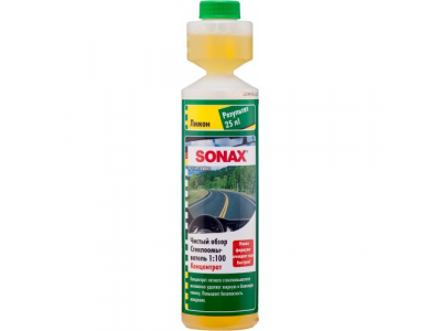 Стеклоомыватель "SONAX" 373141 концентрат 1:100, лимон, 250 мл от SONAX Стеклоомыватель "SONAX" 373141 концентрат 1:100, лимон, 250 мл