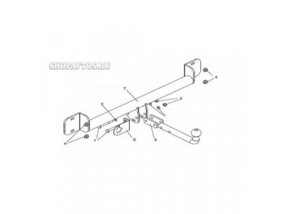 Фаркоп на BMW X3 E83 SUV 2004-2010гг. от Leader Plus Фаркоп на BMW X3 E83 SUV 2004-2010гг.