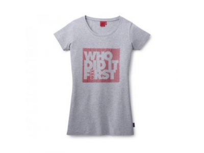 Женская футболка Volkswagen GTI T-Shirt, Ladies, Who did it first, Grey от VAG Женская футболка Volkswagen GTI T-Shirt, Ladies, Who did it first, Grey