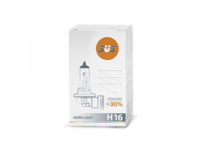Автолампа галогенная SVS H16 12V 19W PGJ19-3 Standard +30%