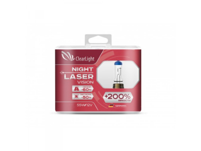Лампа H11(Clearlight)12V-55W Night Laser Vision +200% Light (2 шт.)