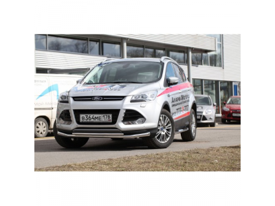 Защита переднего бампера труба d60/42 Premium двойная,Ford Kuga 2013-, FKUG.48.1725 от SOUZ96 Защита переднего бампера труба d60/42 Premium двойная,Ford Kuga 2013-, FKUG.48.1725